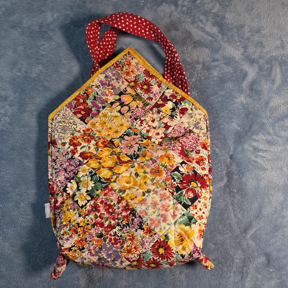 Handmade QuiltSmart Mondo Bag Large Floral Patchwork Quilted Tote Purse